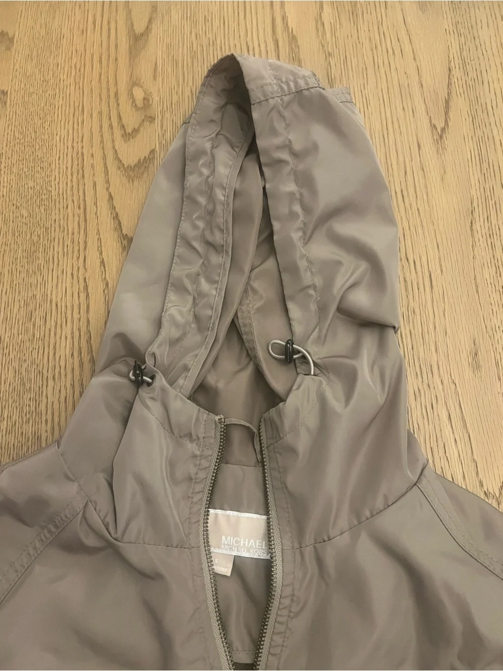 Michael Kors Taupe Hooded Jacket